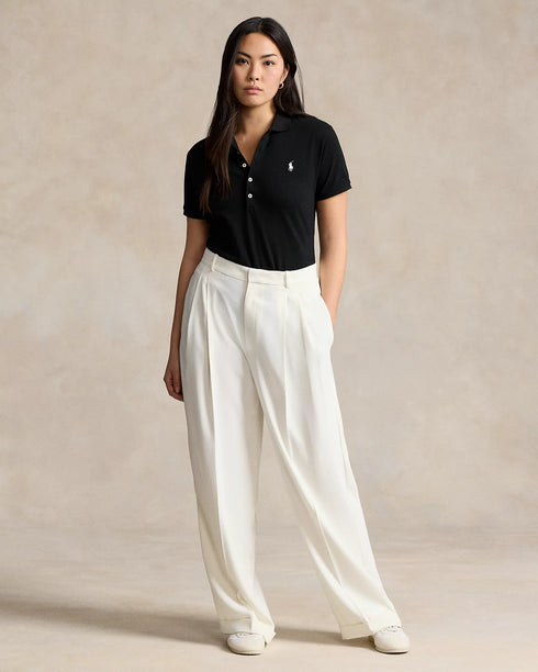 POLO RALPH LAUREN SLIM FIT STRETCH POLO SHIRT- BLACK